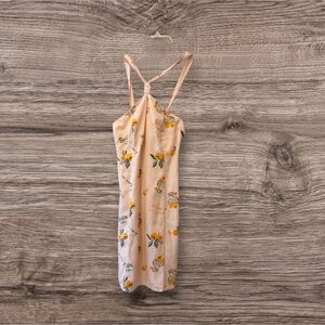 New Wild Fable Y Neck Halter Dress XS Oranges Fruit Print